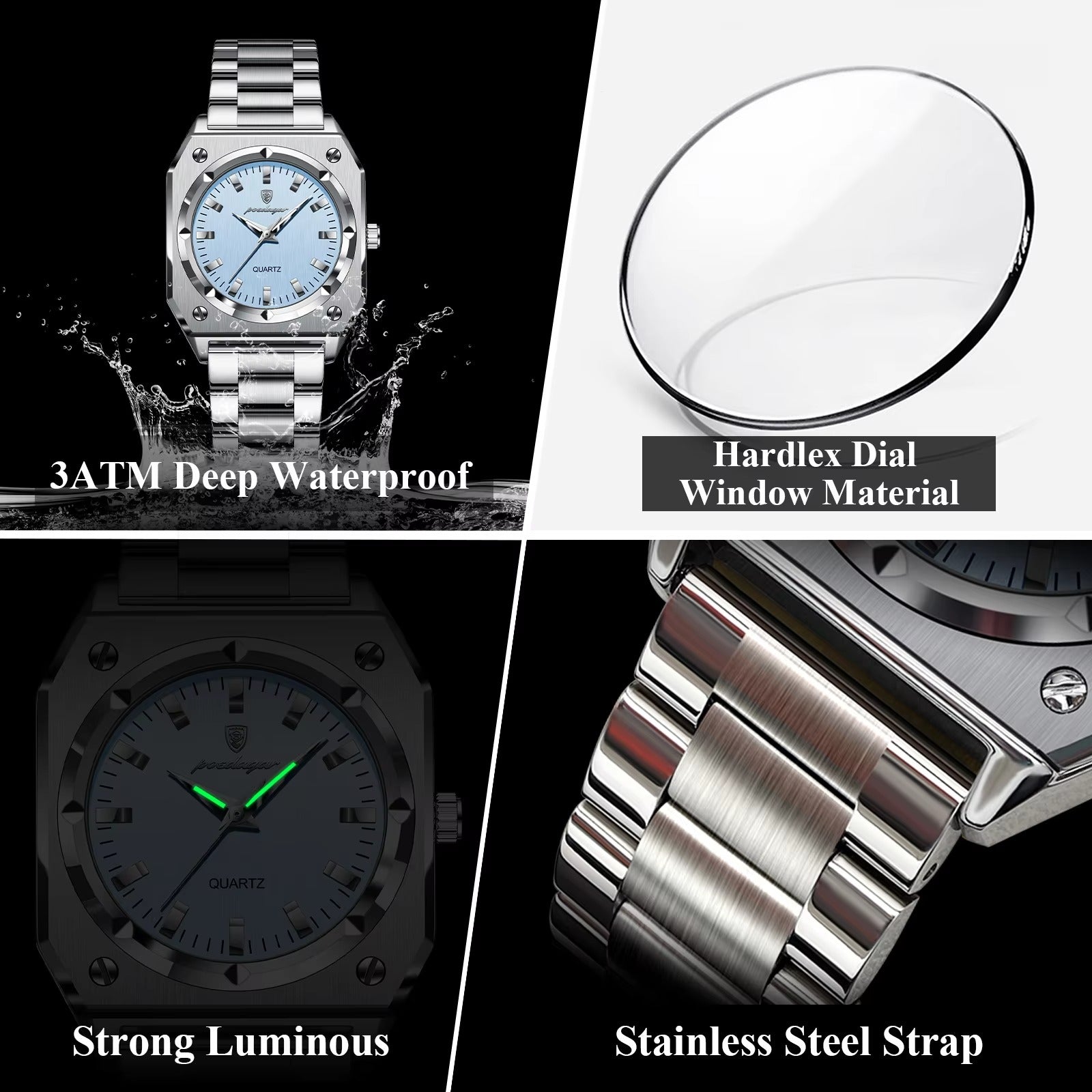 Edelstahl Armbanduhr "Moda luminosa no.5123" - PITANI