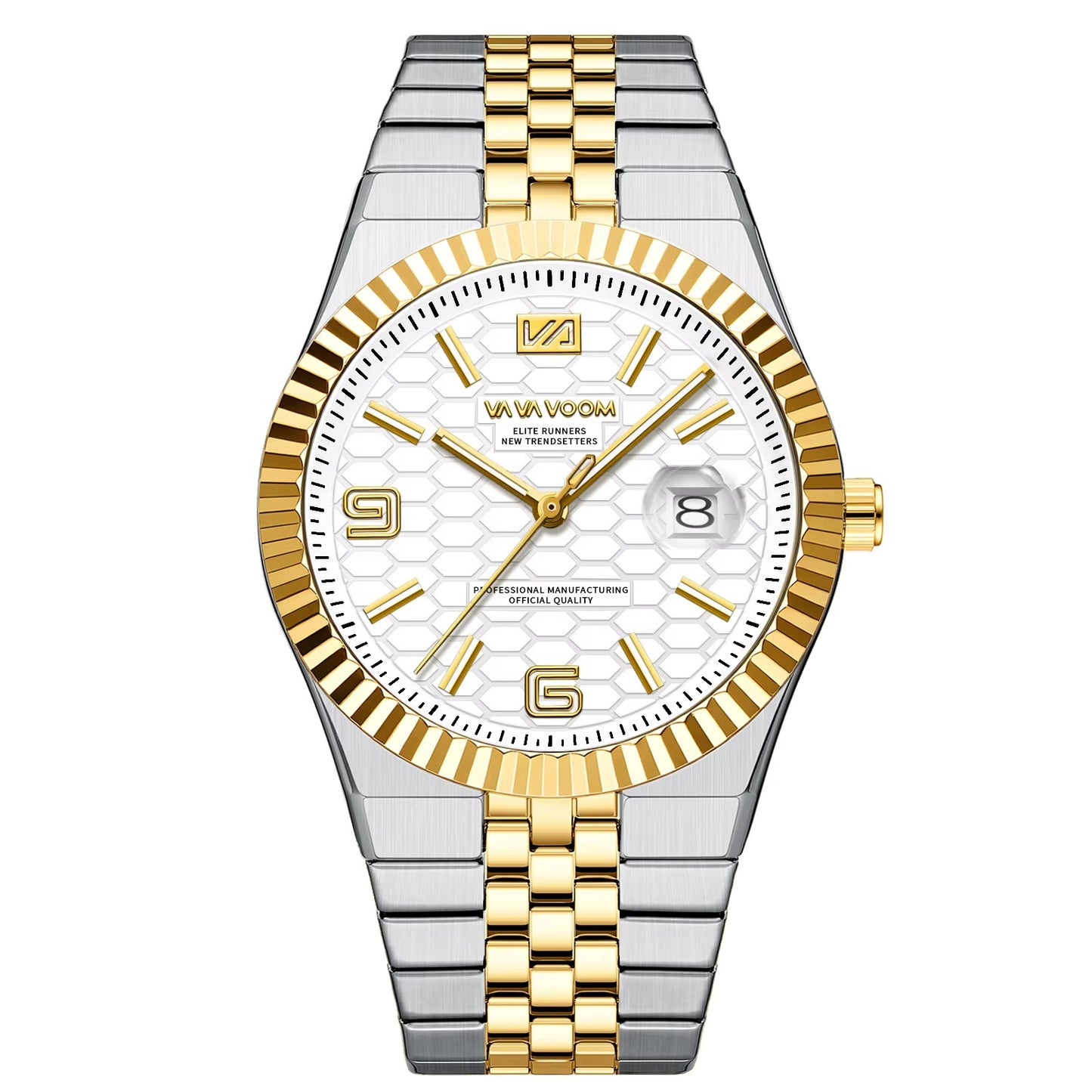 Elegant gestreifte Edelstahl Armbanduhr "Orologio belle colore d'acqua no.5261“ - PITANI