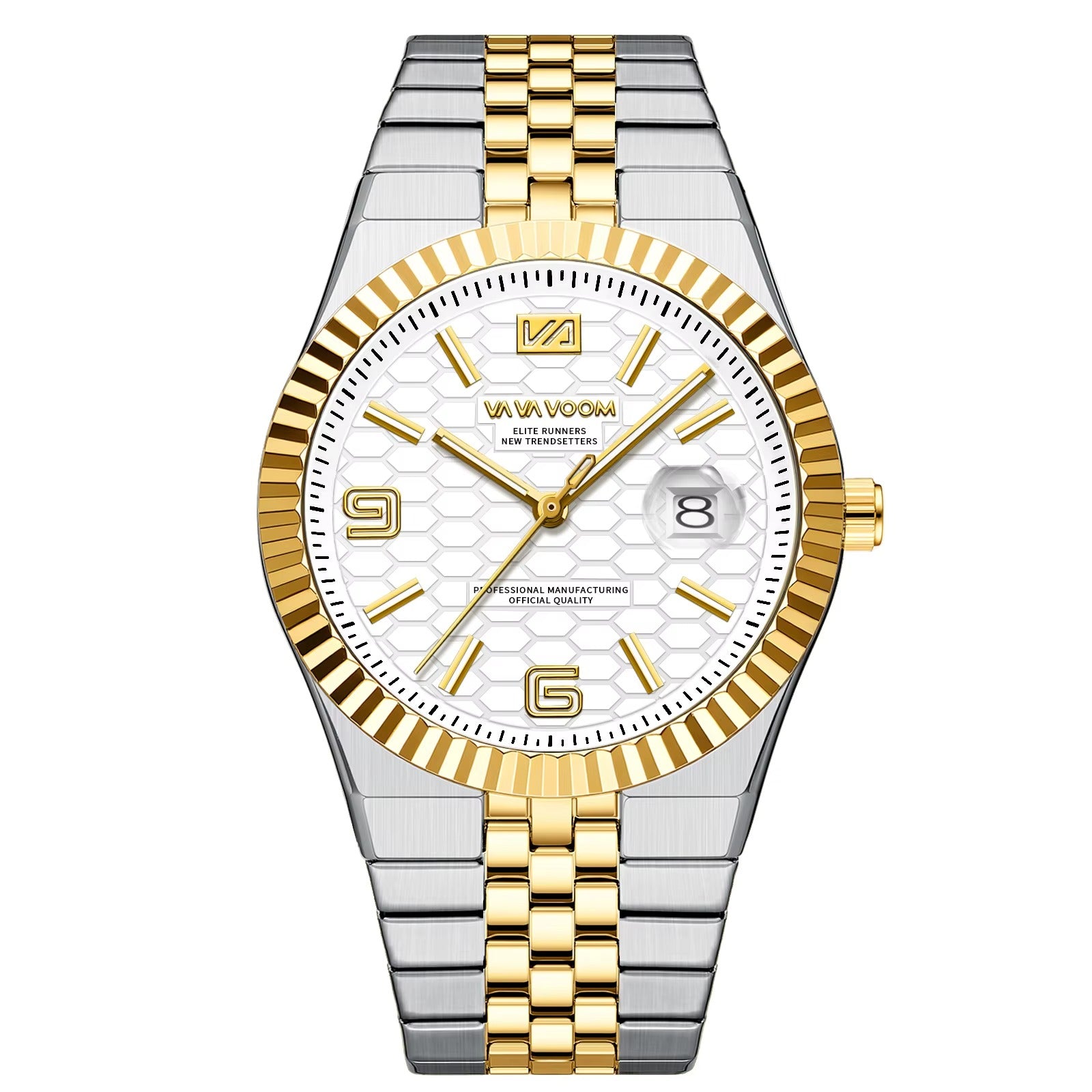 Elegant gestreifte Edelstahl Armbanduhr "Orologio belle colore d'acqua no.5261“ - PITANI