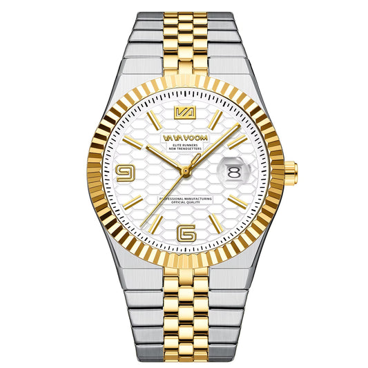 Elegant gestreifte Edelstahl Armbanduhr "Orologio belle colore d'acqua no.5261“ - PITANI