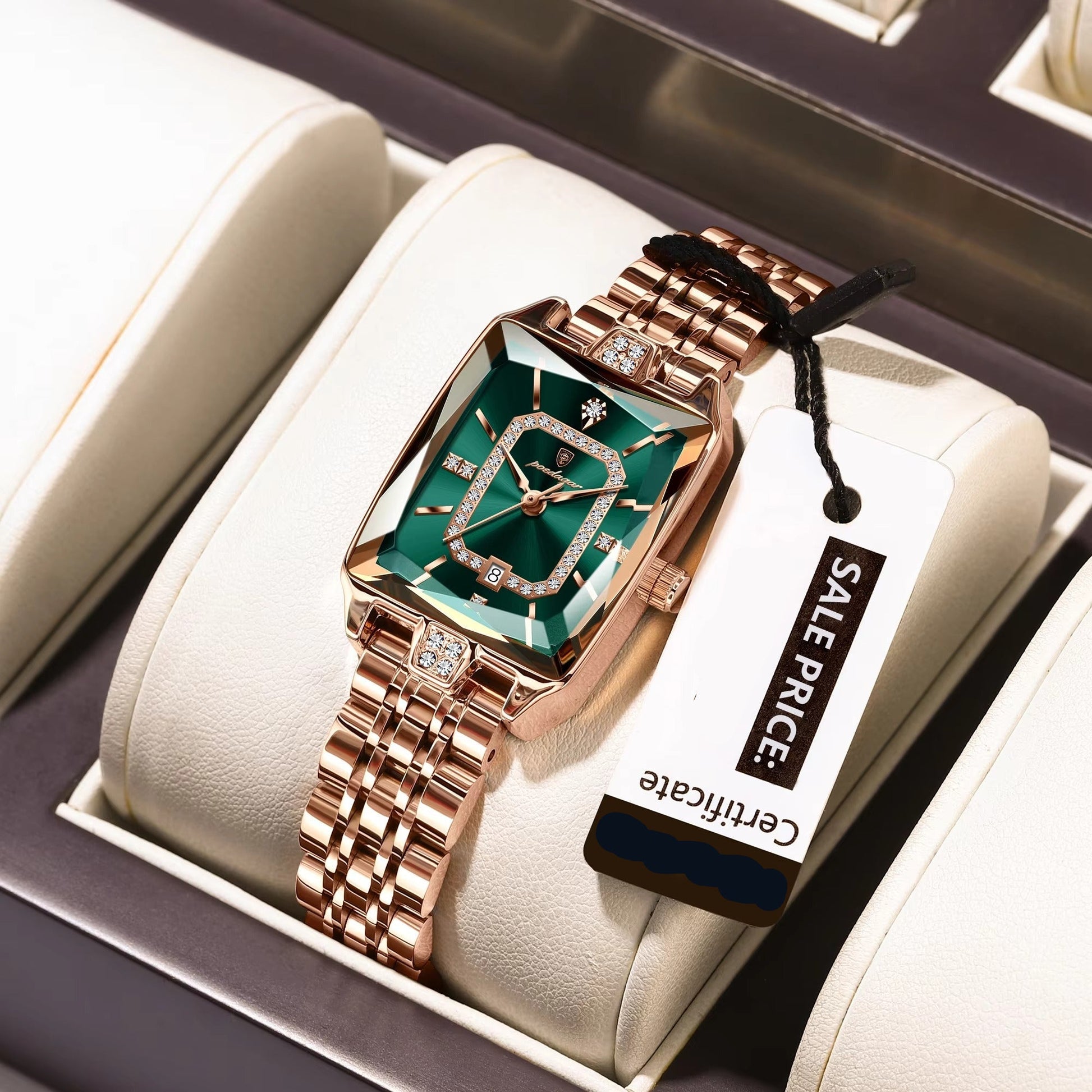 Edelstahl Armbanduhr mit Glitzerndem Ziffernblatt "Calendario impermeabile no.5173" - PITANI