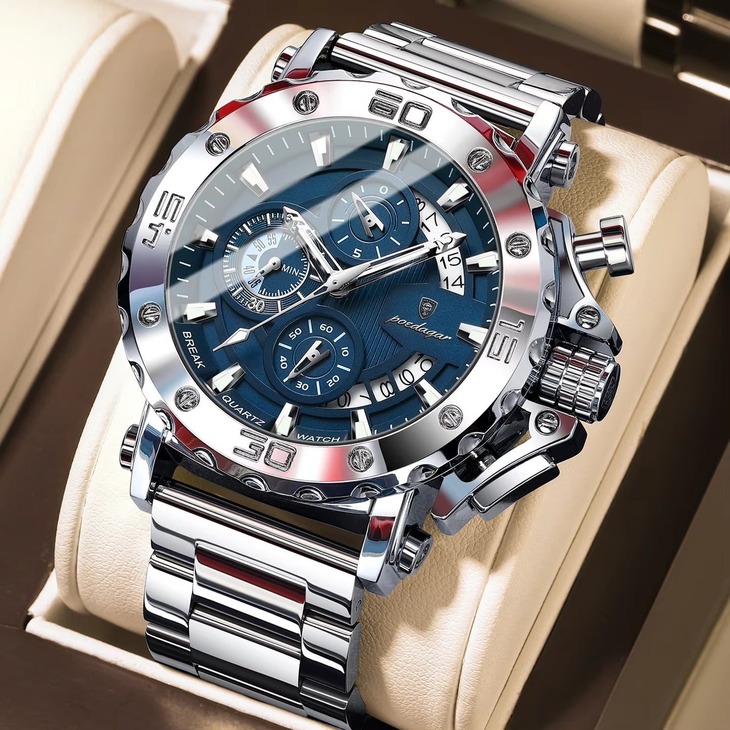 Edelstahl Armbanduhr "Calendario Luminoso no.5269“ - PITANI