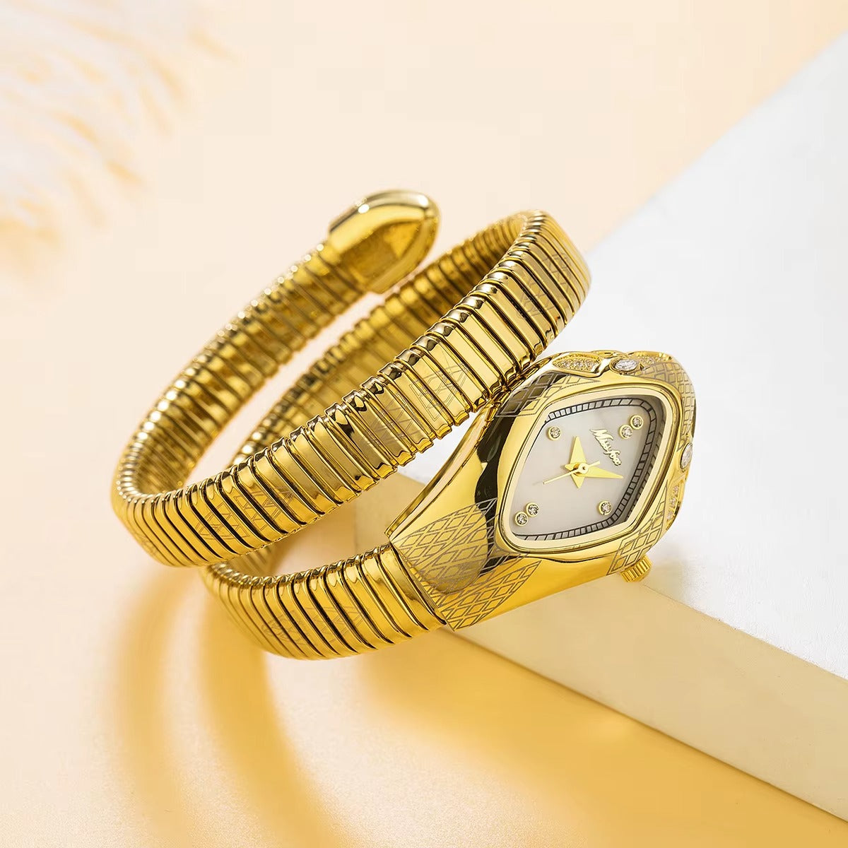 Schlangenförmige Edelstahl Armbanduhr "Orologio del grande belle no.5125" - PITANI