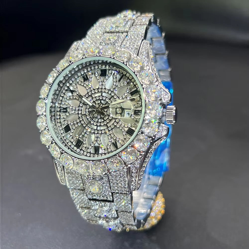 Edelstahl Diamantenoptik Armbanduhr "Grande diamante no.5257“ - PITANI