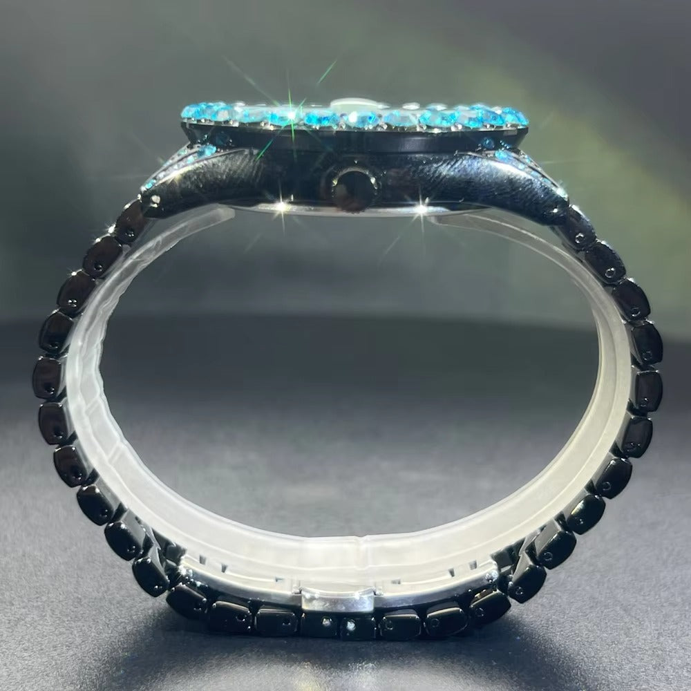 Edelstahl Glitzer Armbanduhr "Diamante da uomo no.5252“ - PITANI