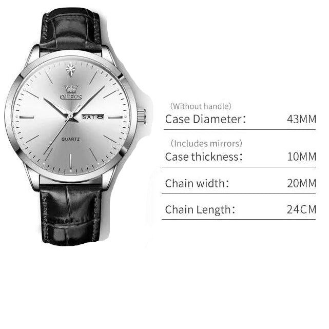 Edelstahl Armbanduhr "Calendario doppio semplice no.4136" - PITANI