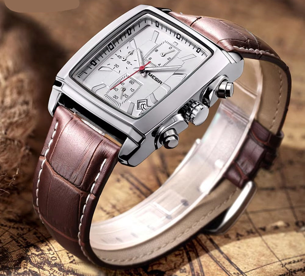 Edelstahl Armbanduhr "Orologio con cinturino in pelle no.4121" - PITANI