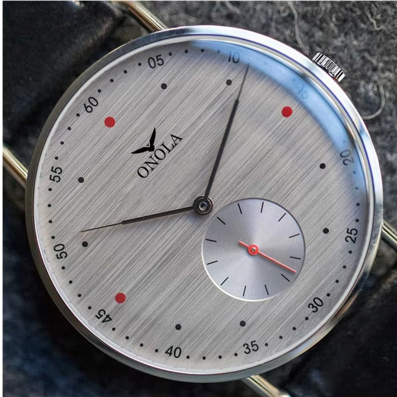 Ultra dünne Leder Armbanduhr "Orologio impermeabile da abito casual no.4187" - PITANI