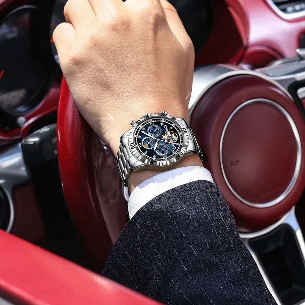 Edelstahl Automatik Armbanduhr "Data Settimana Meccanica no.5268“ - PITANI