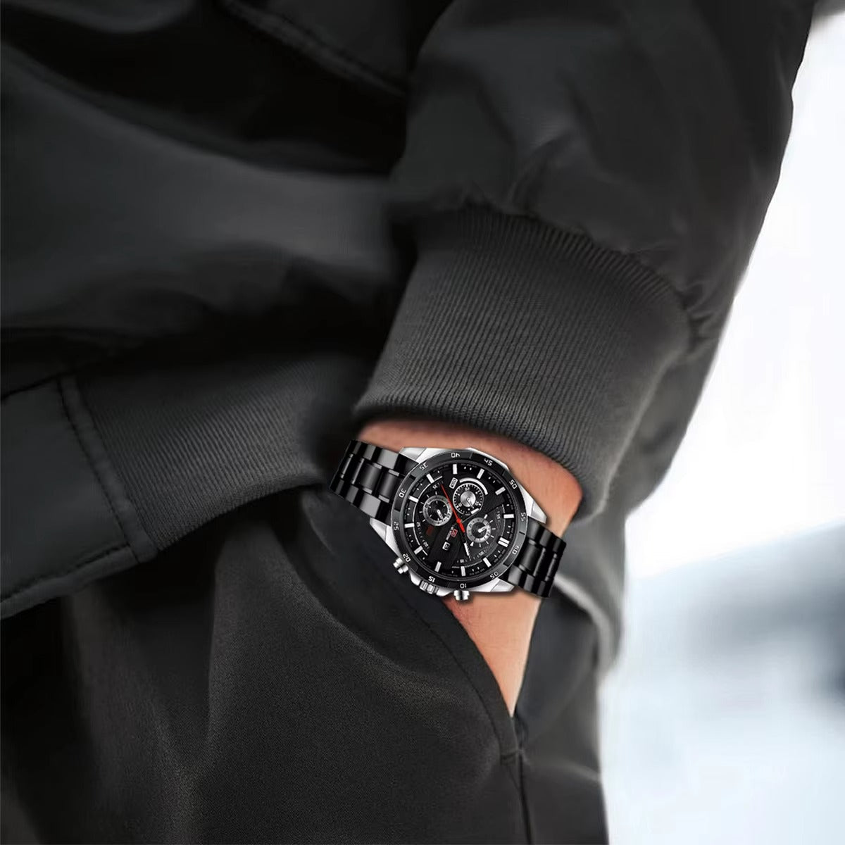 Edelstahl Armbanduhr "Orologio al quarzo con calendario no.4120" - PITANI