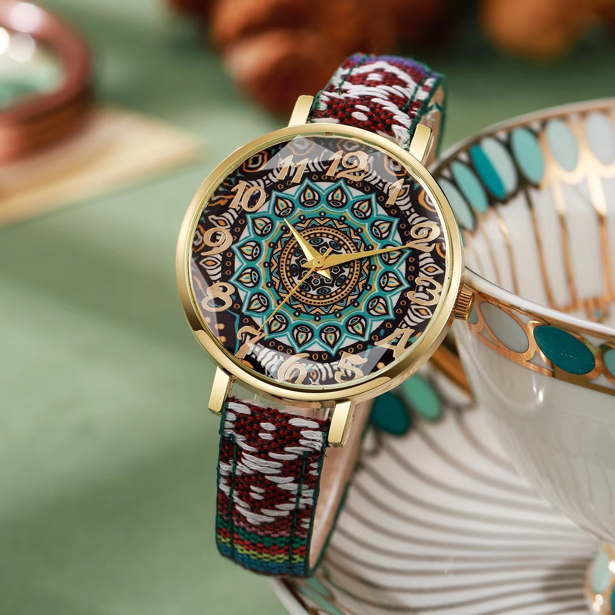 Bunte Farbenfrohe Armbanduhr mit vielen Motiven "Arabo d'epoca no.3210" - PITANI