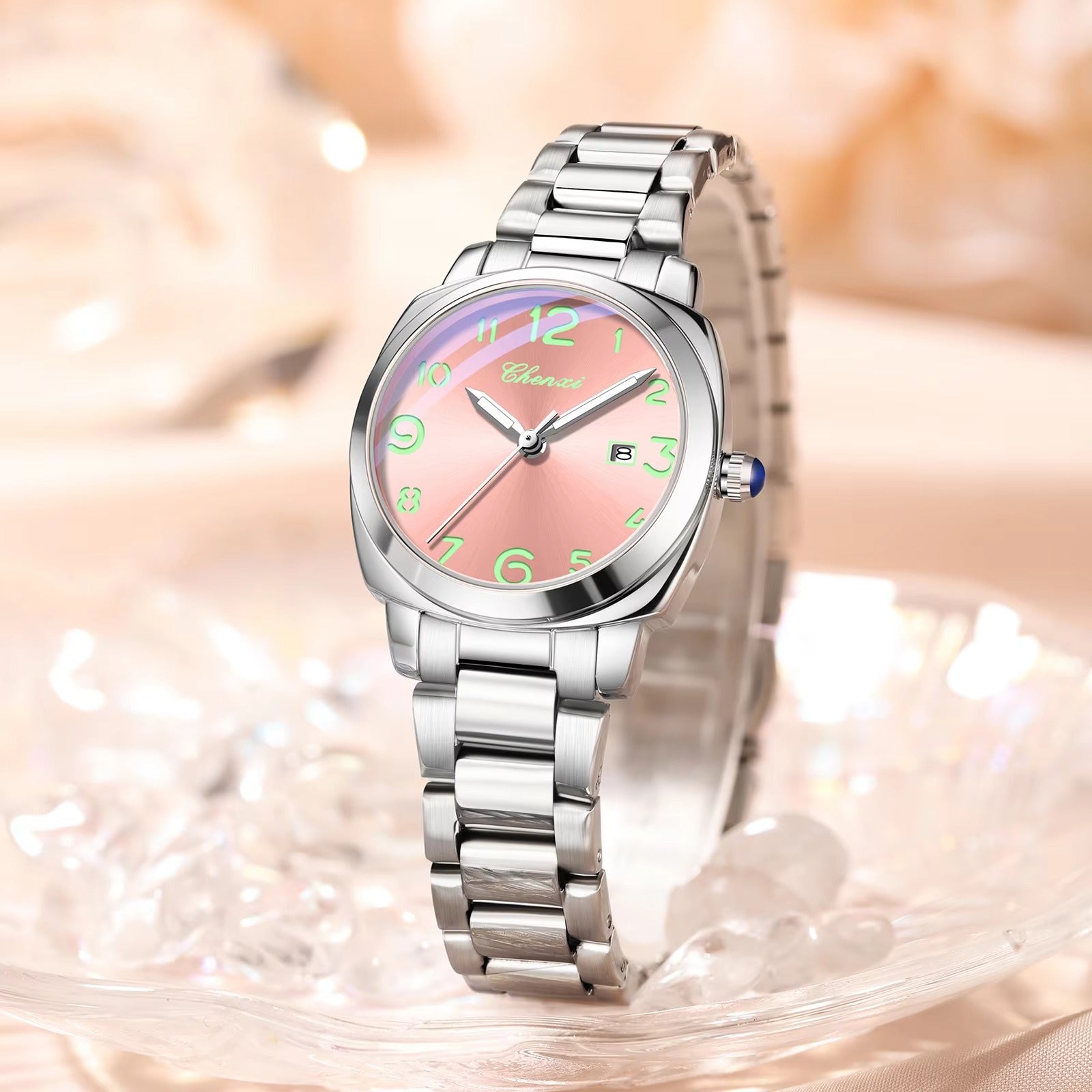 Edelstahl Armbanduhr "Pulsante luce calendariono.3209" - PITANI