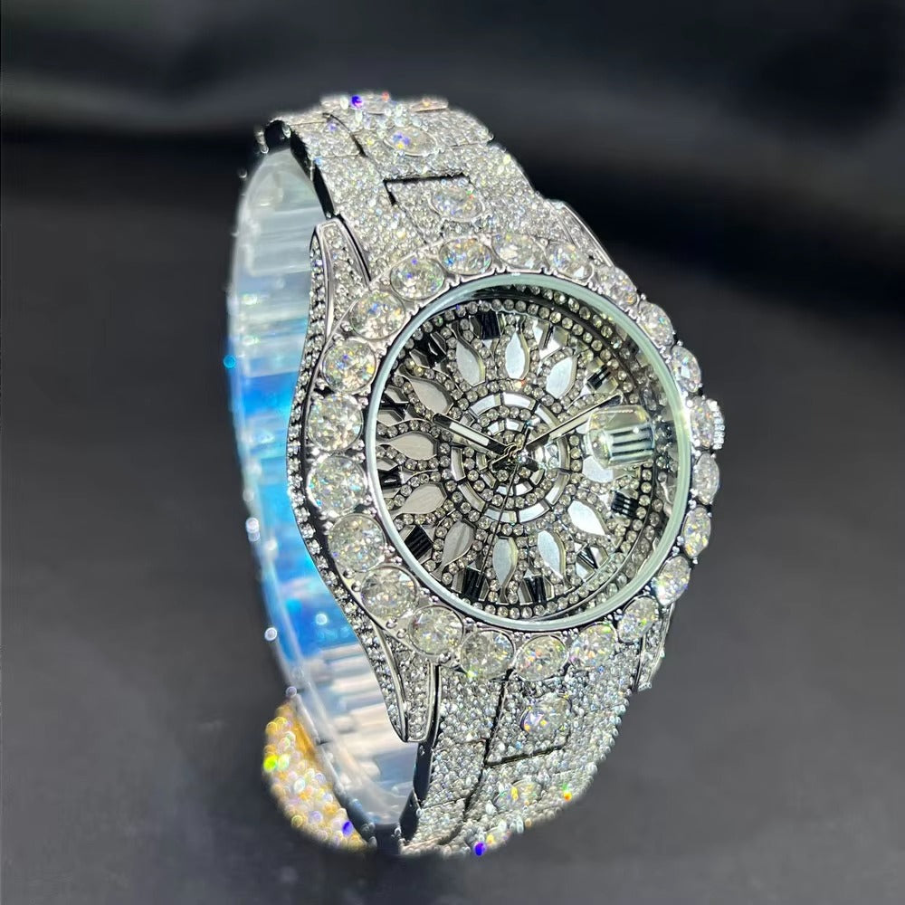 Edelstahl Diamantenoptik Armbanduhr "Grande diamante no.5257“ - PITANI