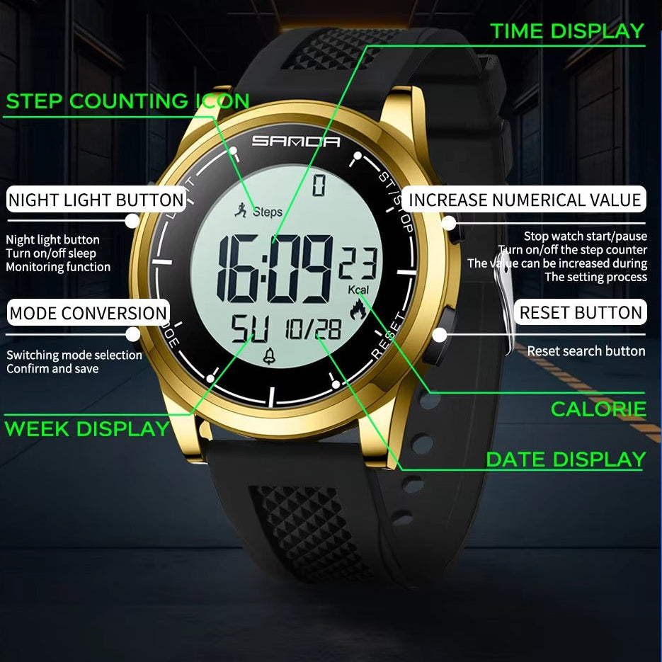 Digitale Silikonband Armbanduhr "LED elettronico no.5228“ - PITANI