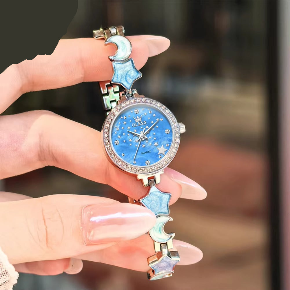 Edelstahl Sternen Armbanduhr "Quadrante con diamanti no.3241“ - PITANI