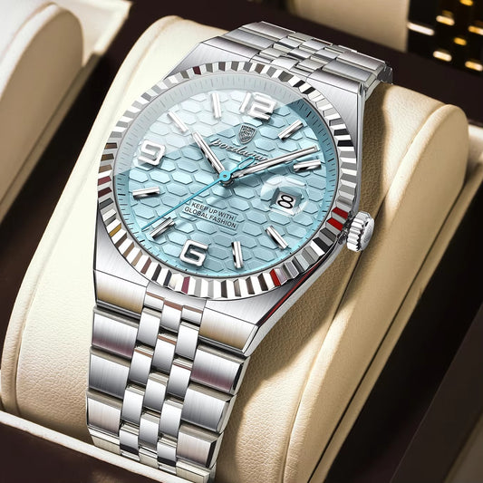 Edelstahl Armbanduhr "Impermeabile no.4160" mit Wabenförmigem Ziffernblatt - PITANI