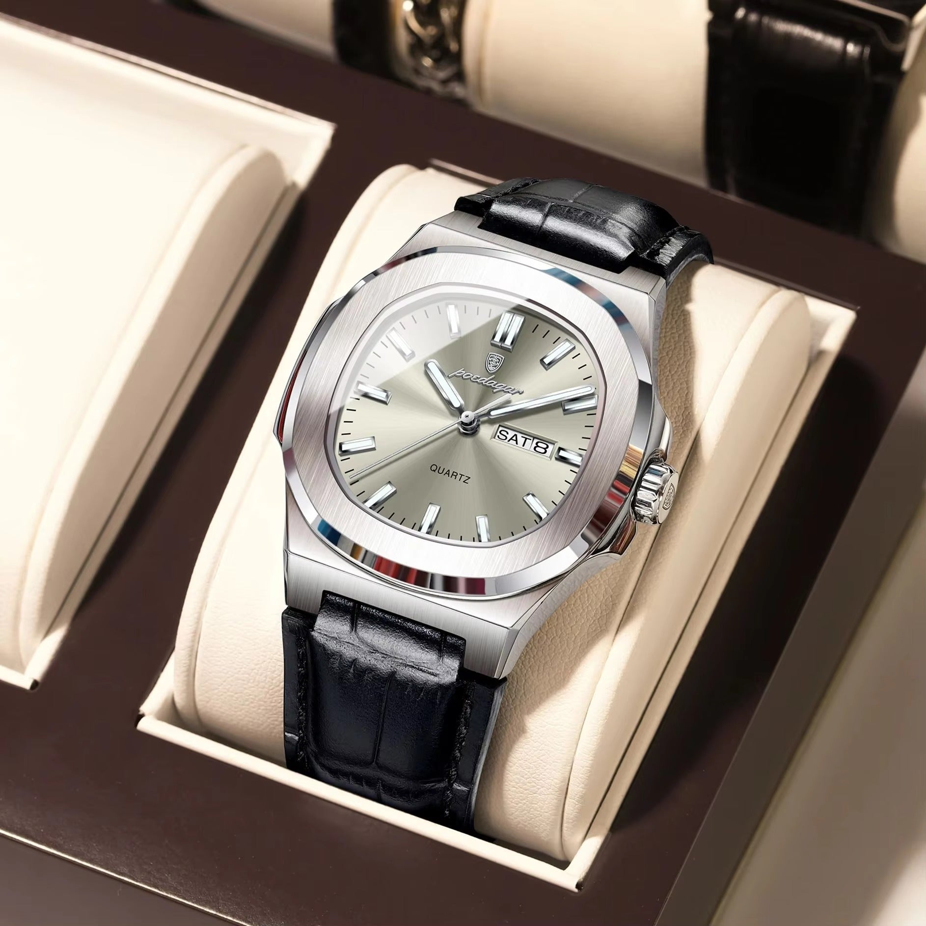 Leder Armbanduhr "Calendario settimanale no.4159" - PITANI