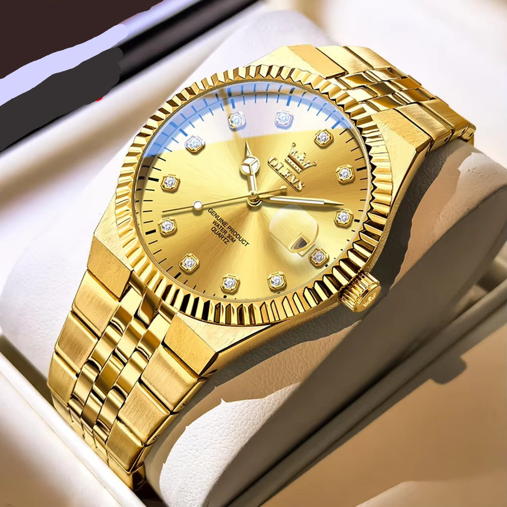 Edelstahl Armbanduhr mit Diamantenoptik im Zifferblatt "Quadrante di diamanti no.5244“ - PITANI