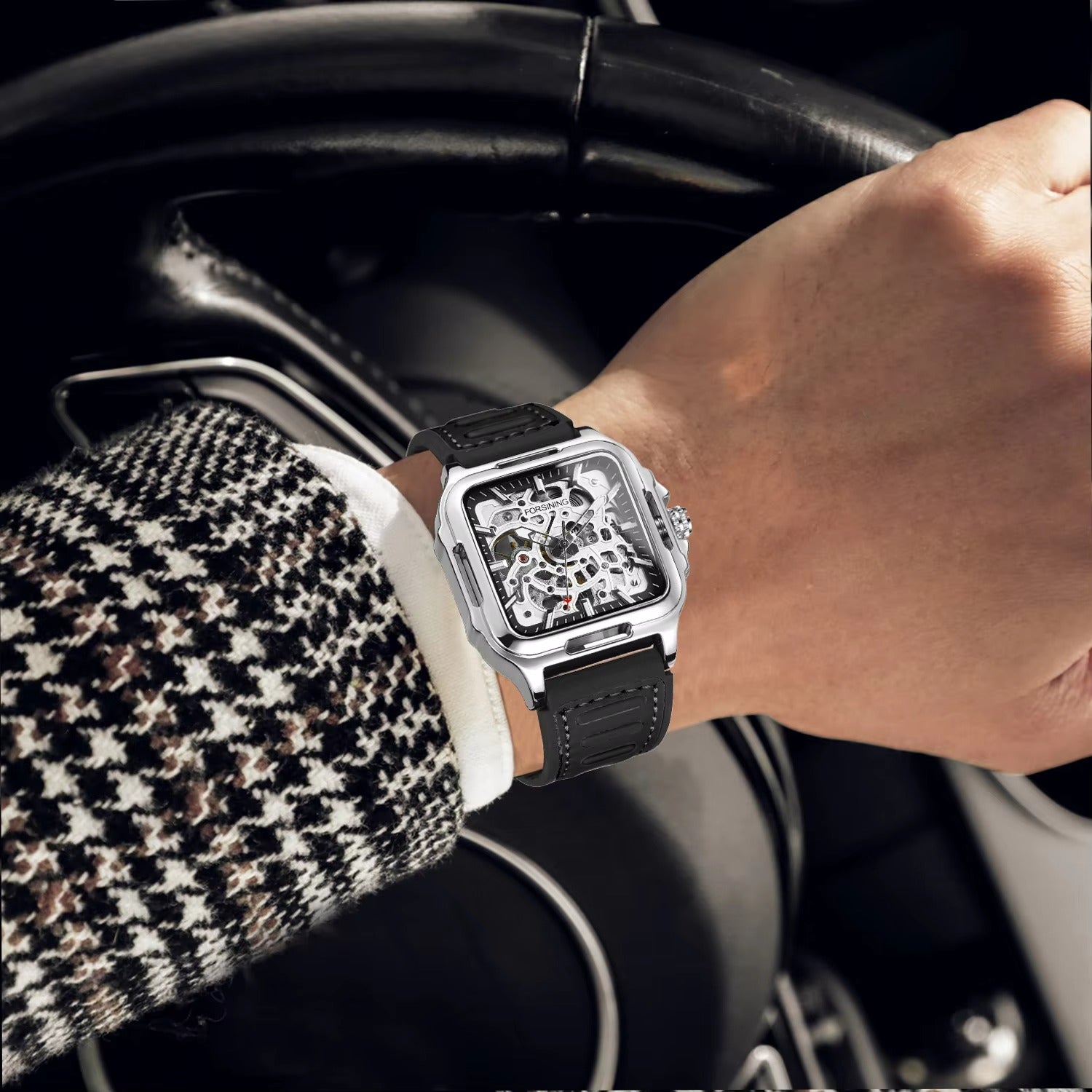 Quadratische Automatik Armbanduhr "Militare di acciaio no.5290“ - PITANI