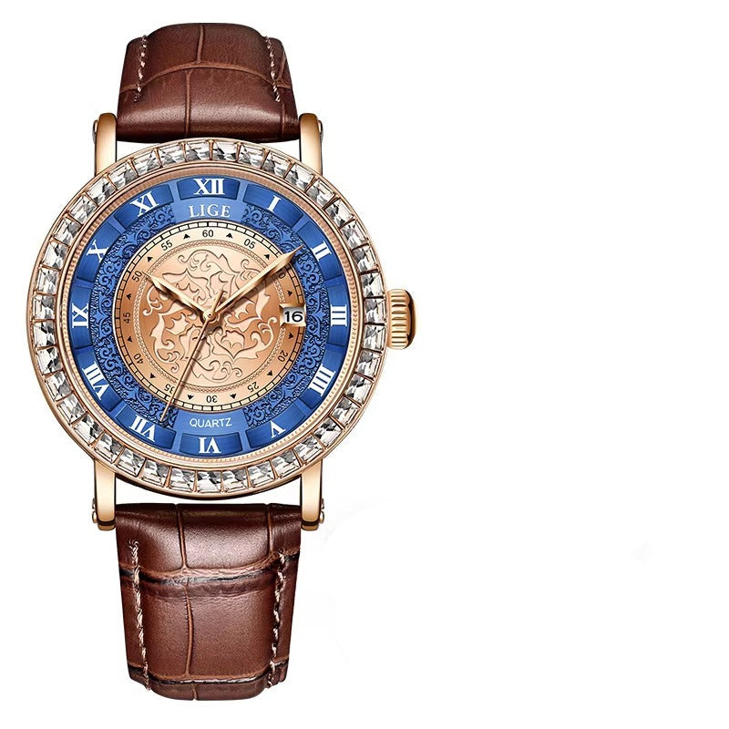 Auffälige Armbanduhr mit diamantener Lünette "Orologio con diamante no.5158" - PITANI