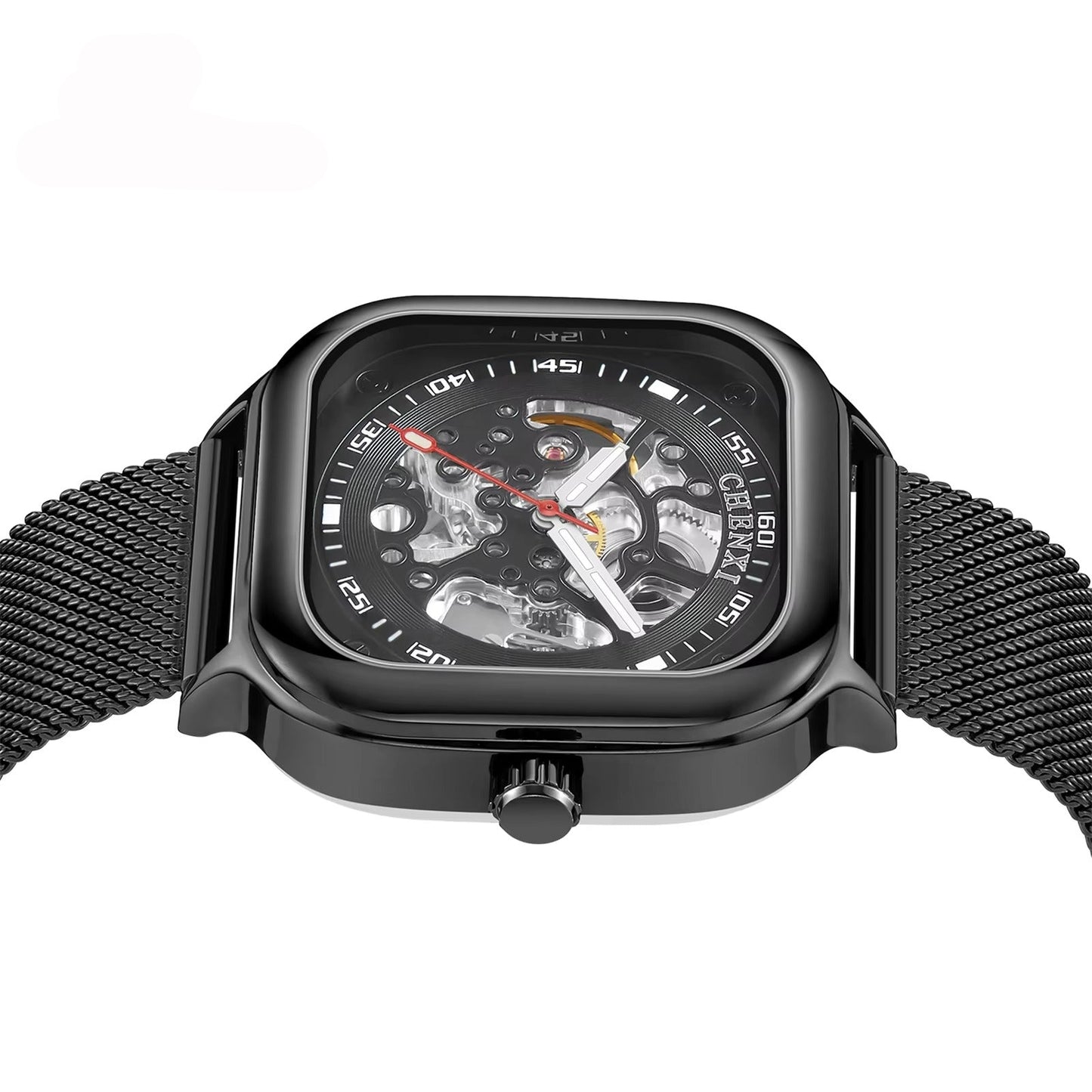 Quadratische Mesh Automatik Armbanduhr "Quadrante quadrato no.5283“ - PITANI
