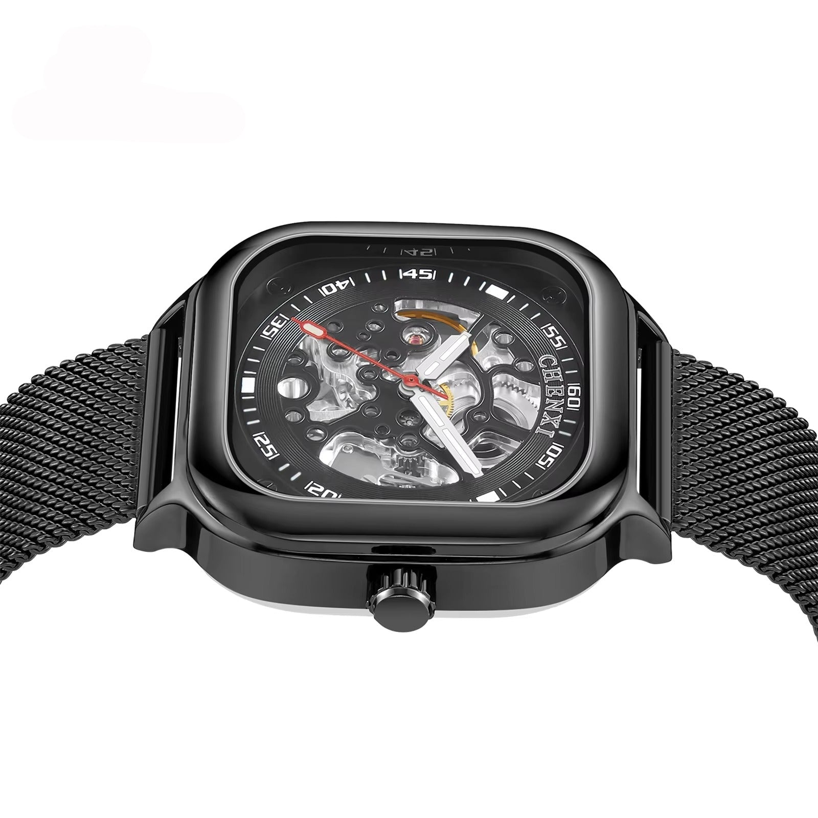 Quadratische Mesh Automatik Armbanduhr "Quadrante quadrato no.5283“ - PITANI