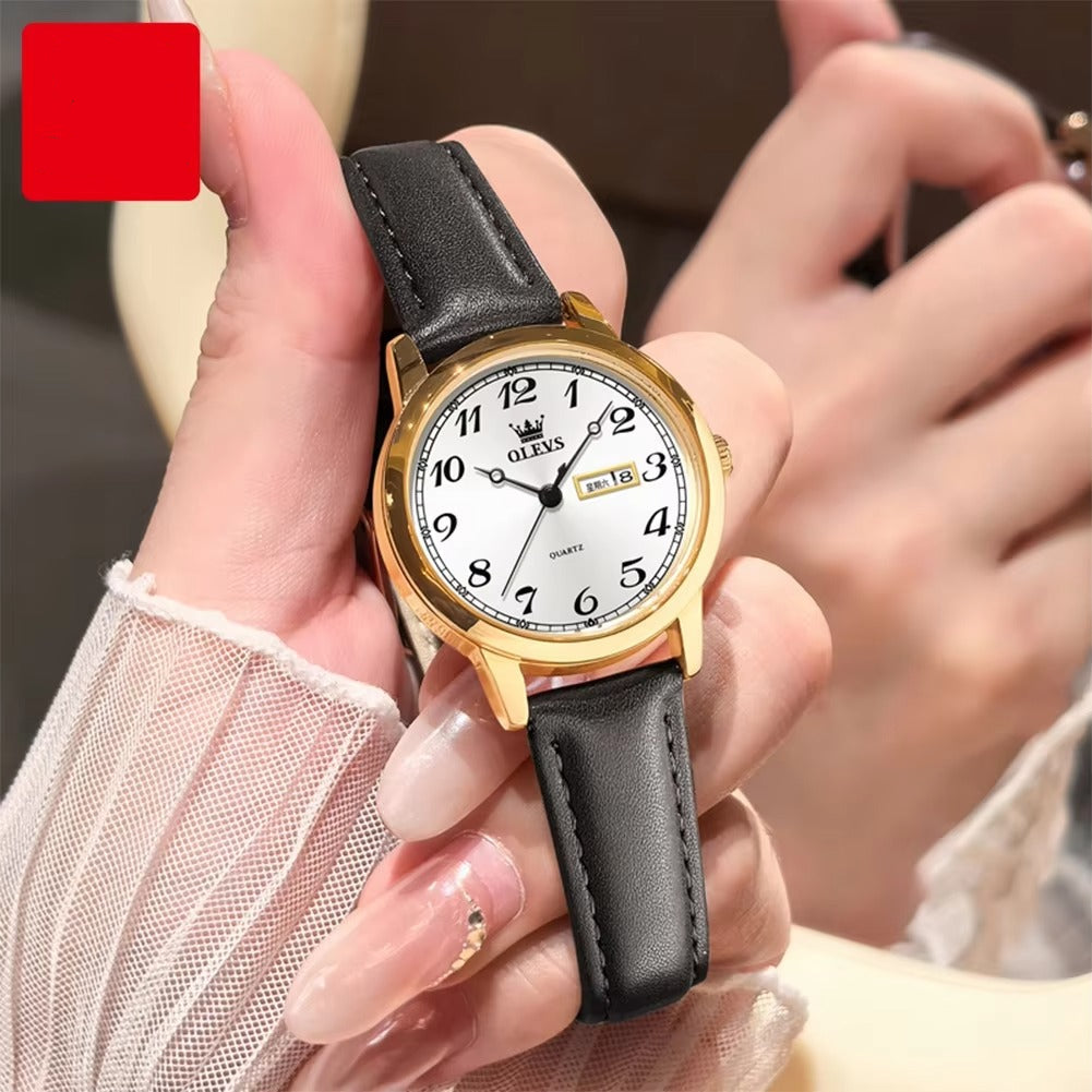 Stilvolle zeitlose Leder Armbanduhr "Arabo impermeabile no.3222" - PITANI