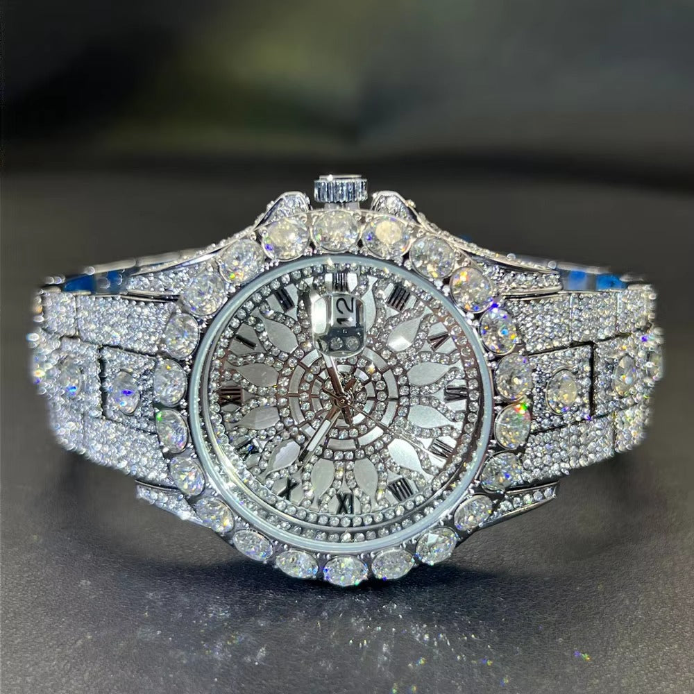 Edelstahl Diamantenoptik Armbanduhr "Grande diamante no.5257“ - PITANI