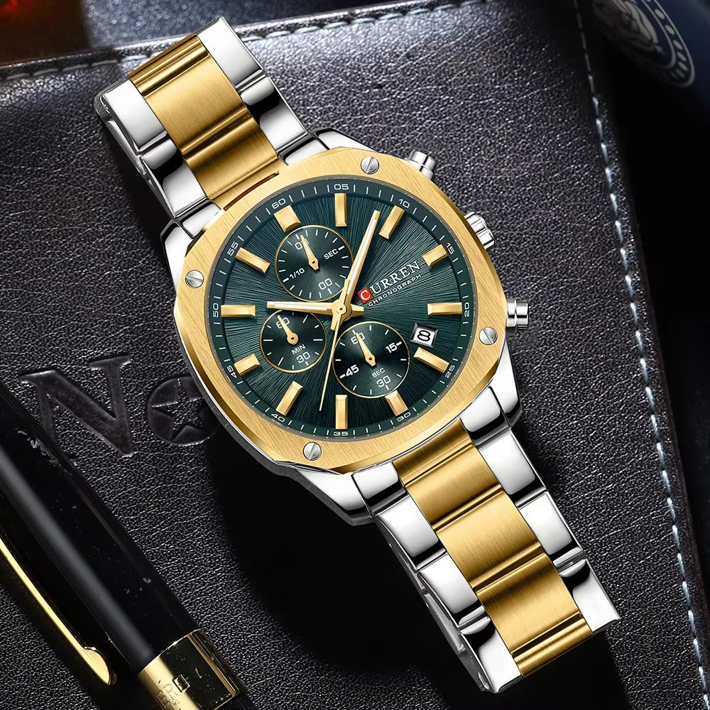 Klassisch moderne Edelstahl Armbanduhr "Cronografo luminoso no.5221“ - PITANI