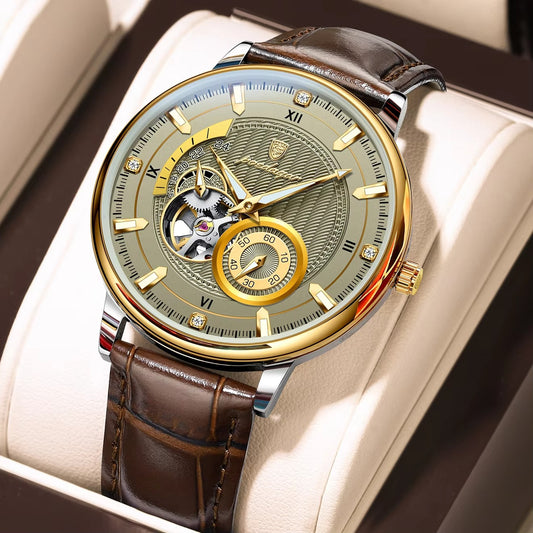 Leder Automatik Armbanduhr "Orologio da uomo luminoso impermeabile no.4177" - PITANI