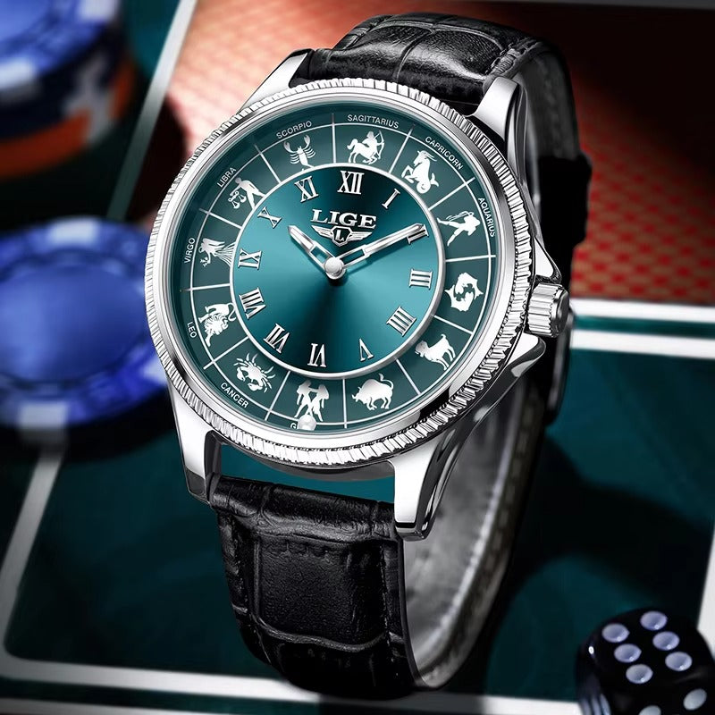 Sternzeichen Leder Armbanduhr "Lusso creativo no.5234“ - PITANI