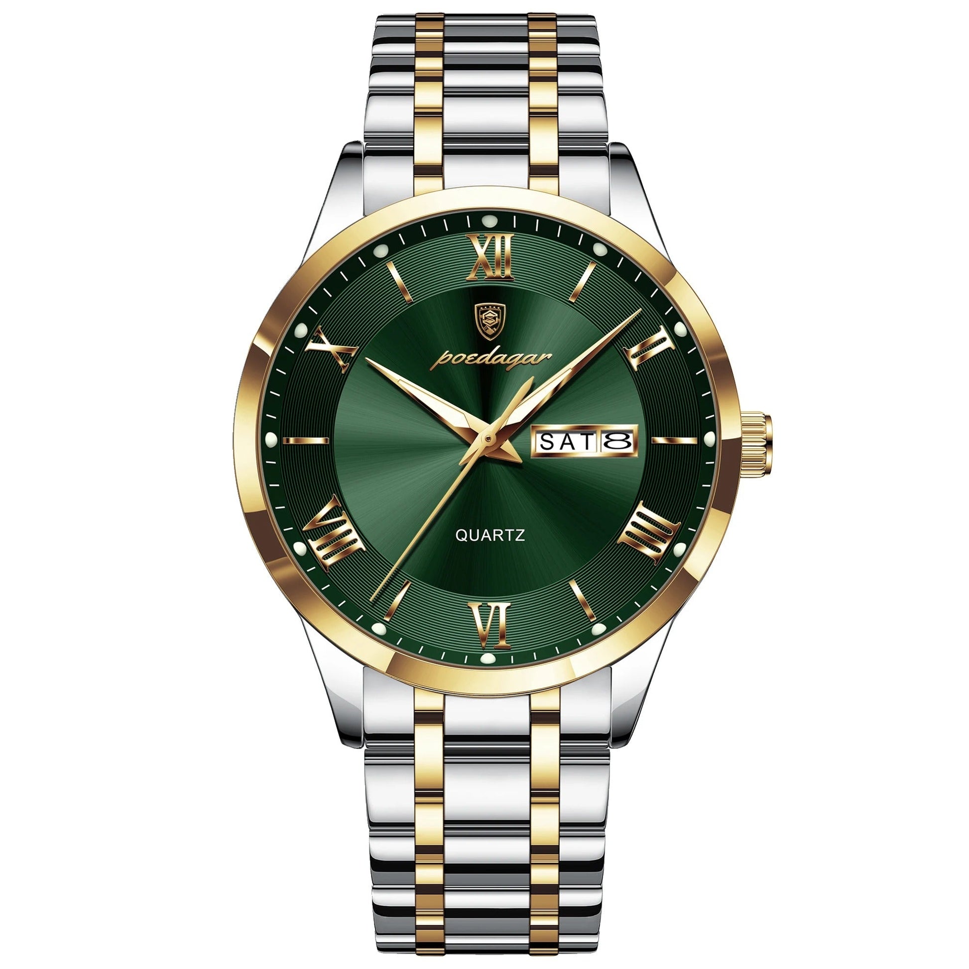 Elegante Edelstahl Armbanduhr mit römischen Zahlen "Impermeabile e luminoso no.5278“ - PITANI
