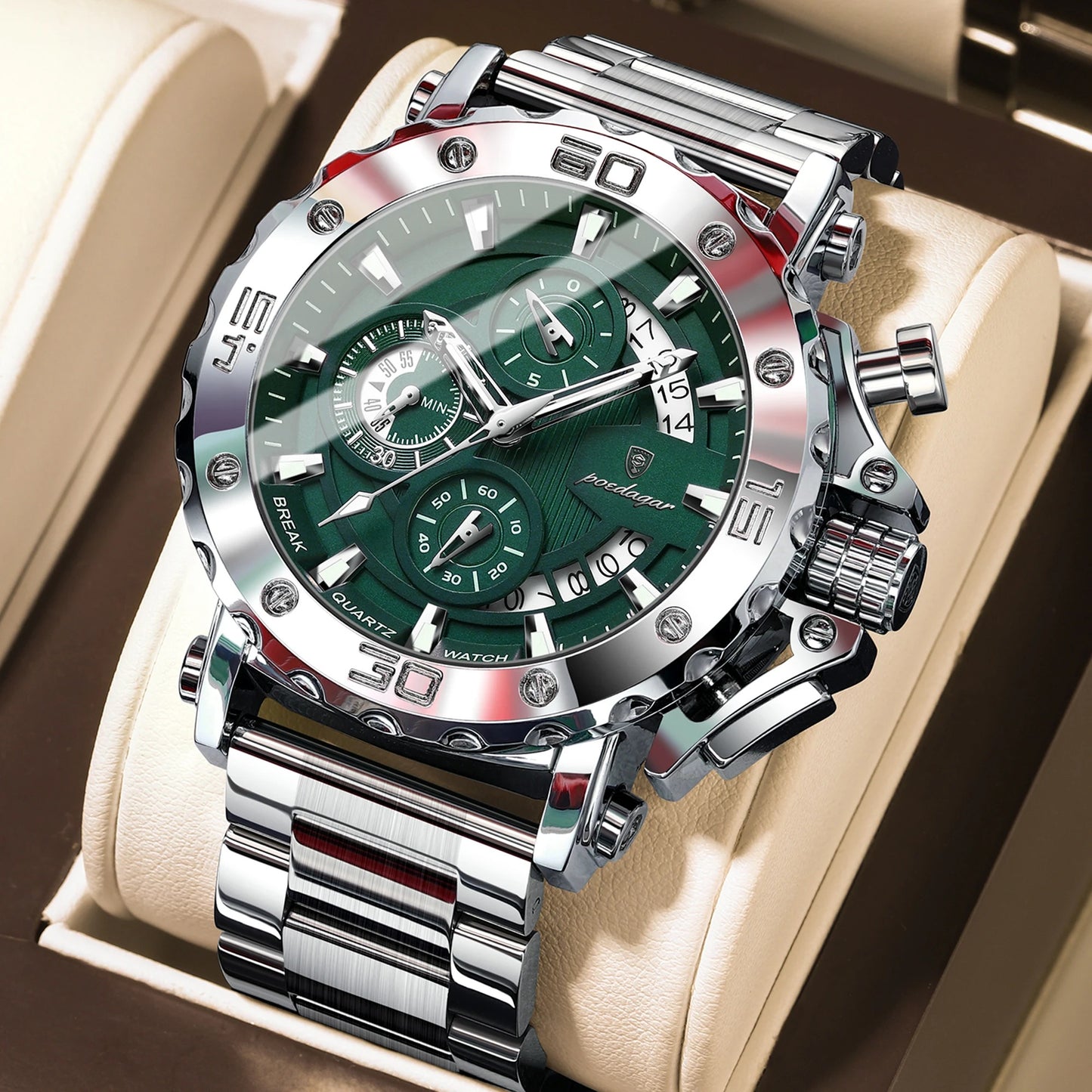 Edelstahl Armbanduhr "Calendario Luminoso no.5269“ - PITANI