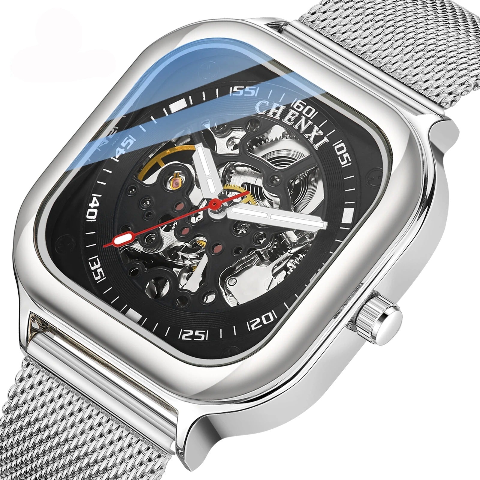 Quadratische Mesh Automatik Armbanduhr "Quadrante quadrato no.5283“ - PITANI