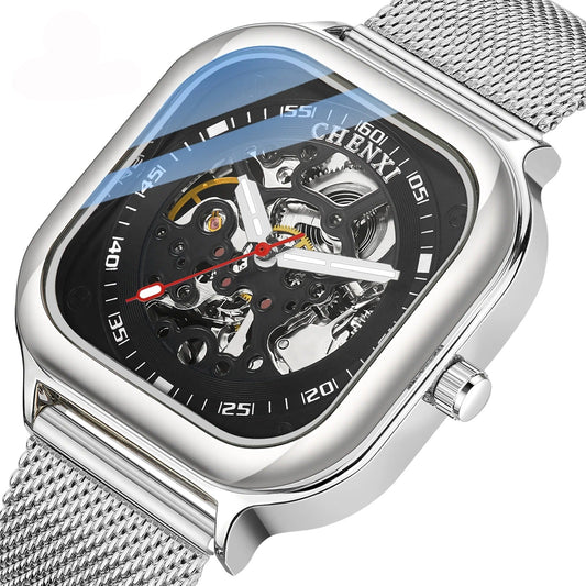Quadratische Mesh Automatik Armbanduhr "Quadrante quadrato no.5283“ - PITANI