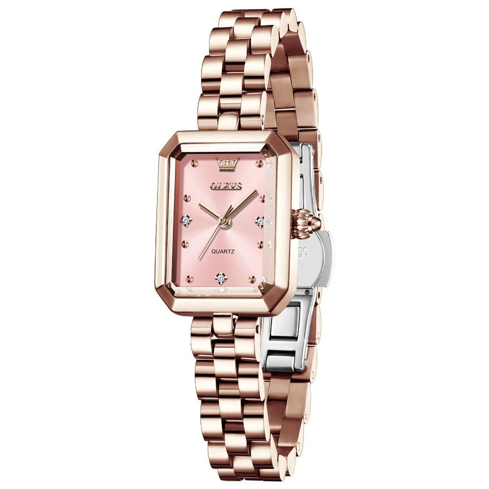 Elegante Rechteckige Damen Quarzarmbanduhr – Wasserdichte Schmuckuhr Armbanduhr no.3278 - PITANI