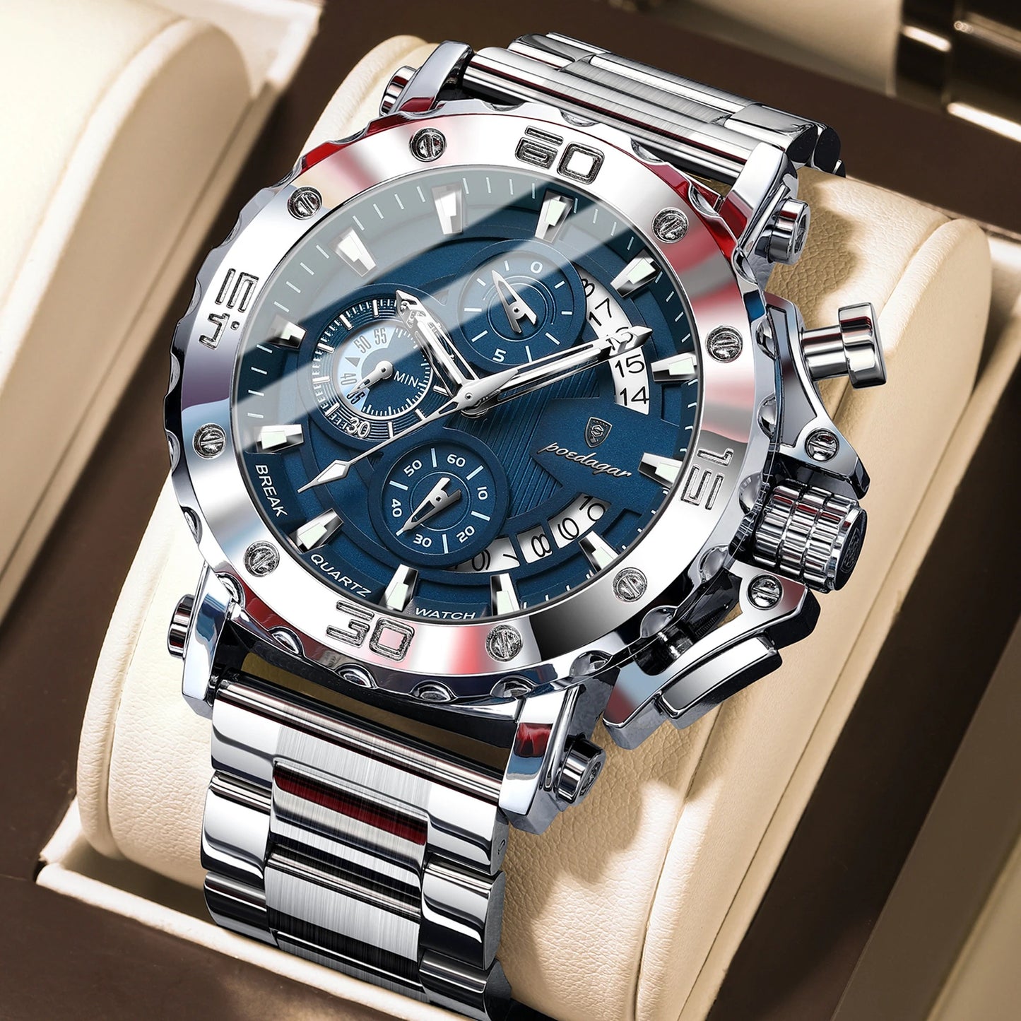 Edelstahl Armbanduhr "Calendario Luminoso no.5269“ - PITANI