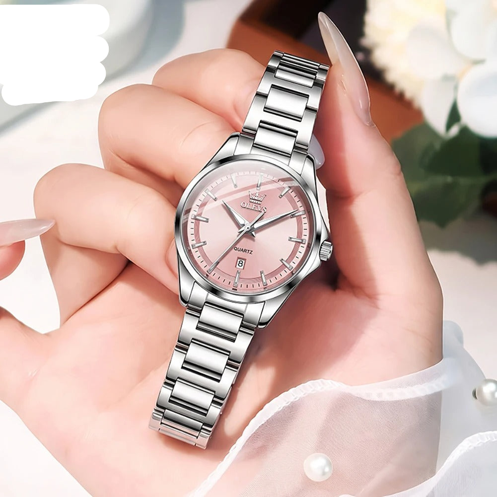 Elegante Damen Quarzarmbanduhr mit Datum & Leuchtzeigern – Wasserdichte Modern Armbanduhr no.3282 - PITANI
