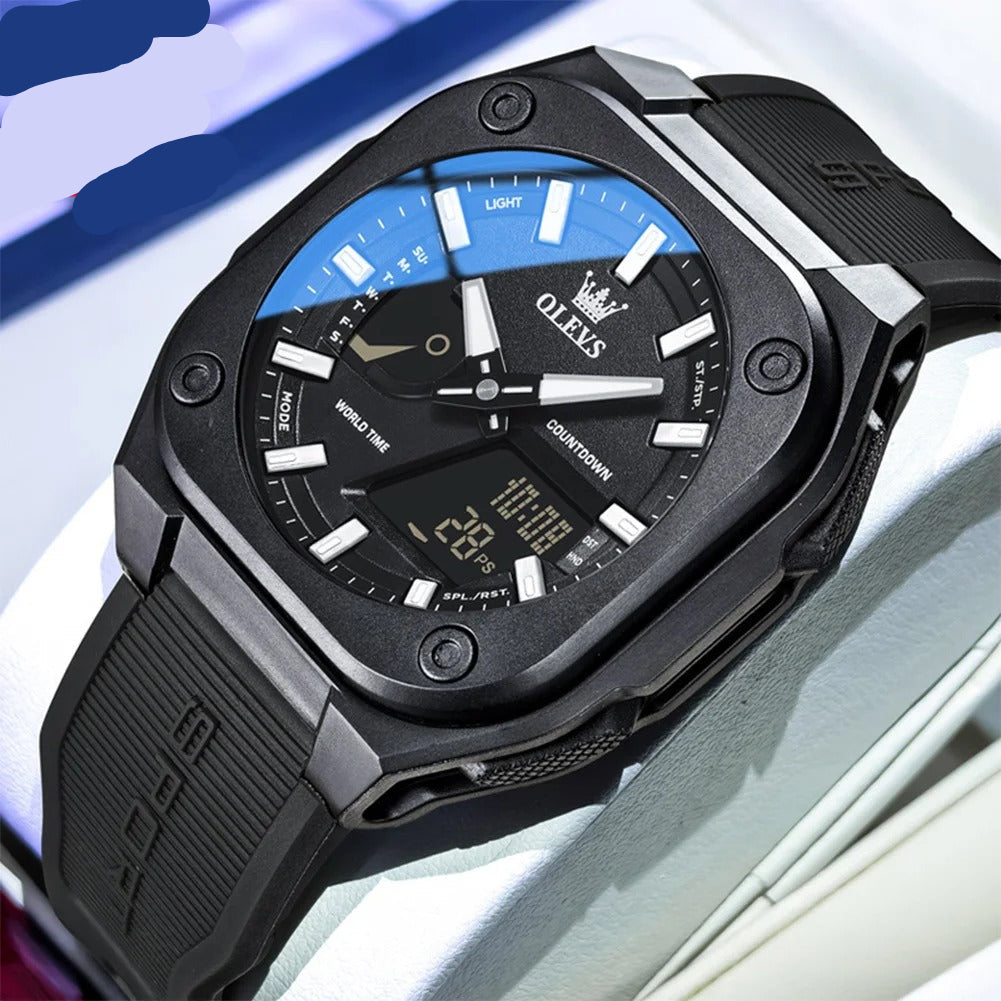Multifunktionale Herren Digital-Sportuhr – Wasserdichte Armbanduhr – no. 5387 - PITANI