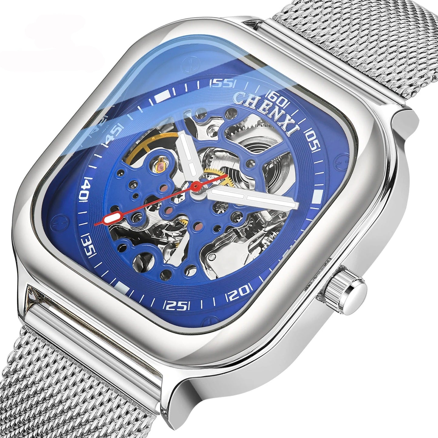 Quadratische Mesh Automatik Armbanduhr "Quadrante quadrato no.5283“ - PITANI