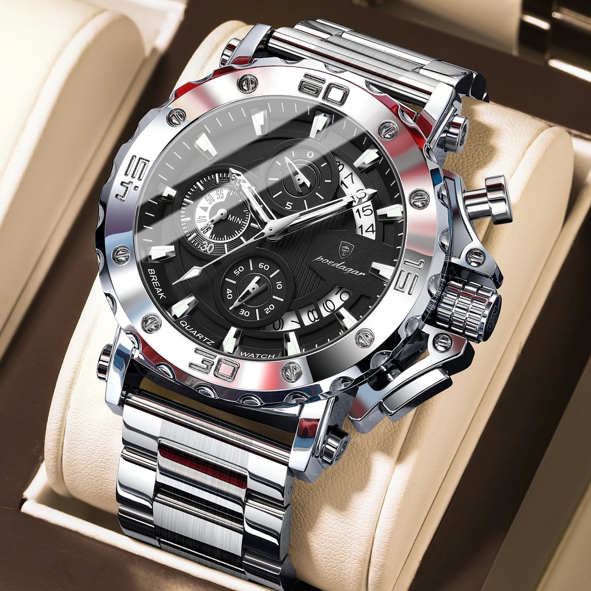 Edelstahl Armbanduhr "Calendario Luminoso no.5269“ - PITANI