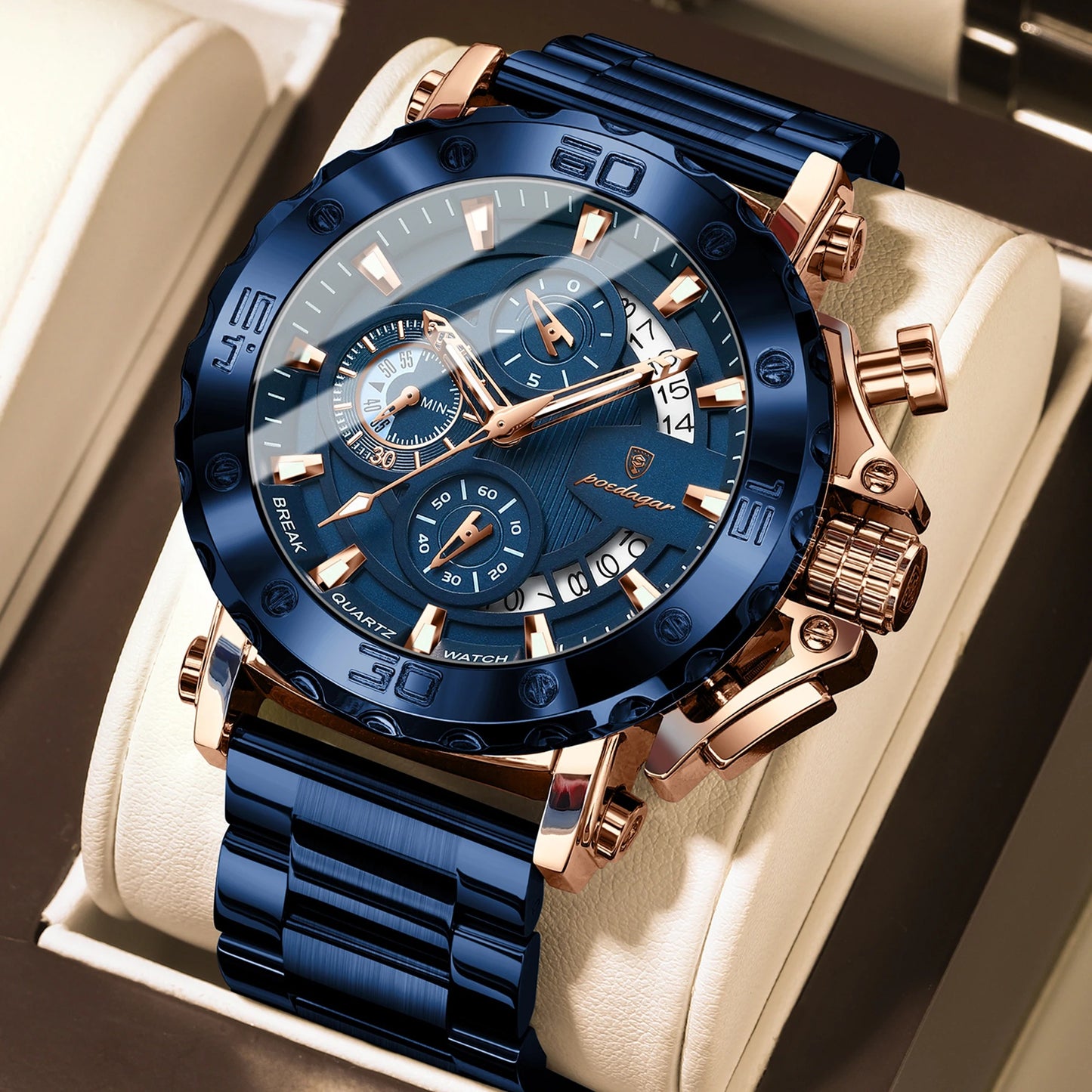 Edelstahl Armbanduhr "Calendario Luminoso no.5269“ - PITANI