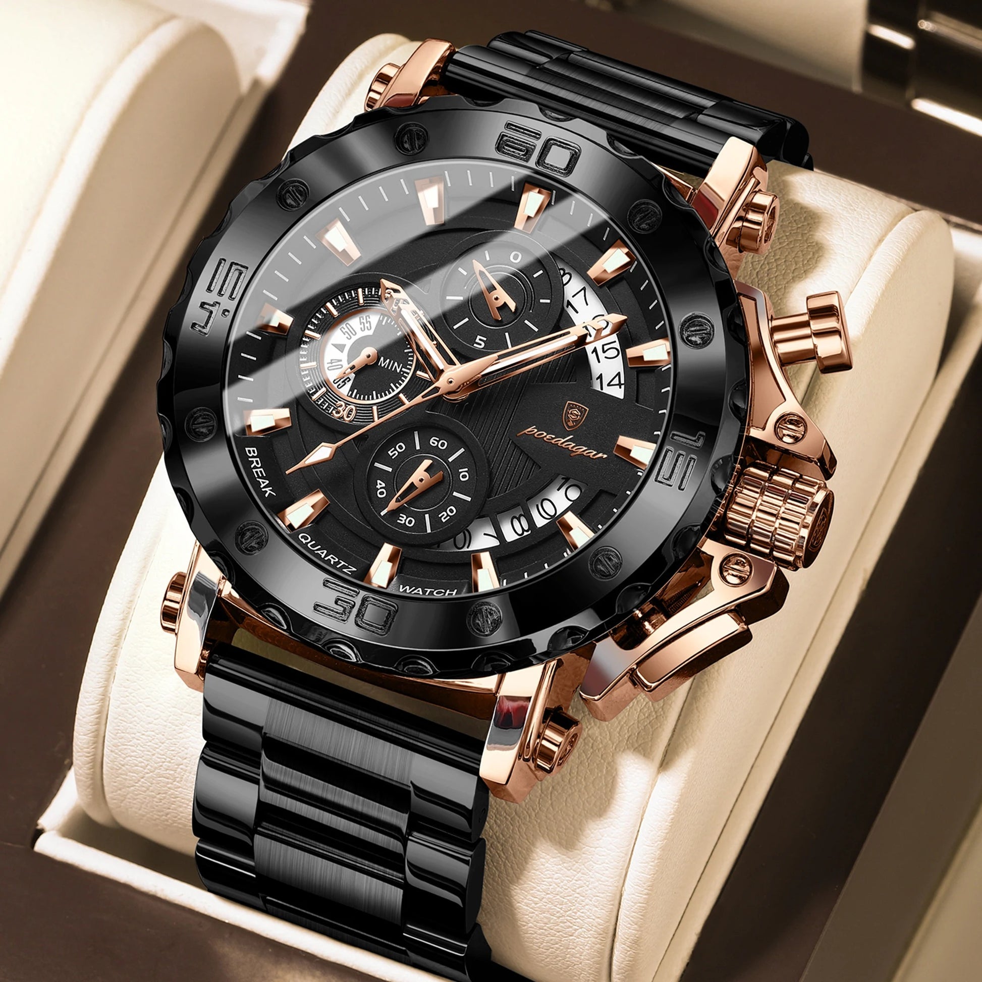 Edelstahl Armbanduhr "Calendario Luminoso no.5269“ - PITANI