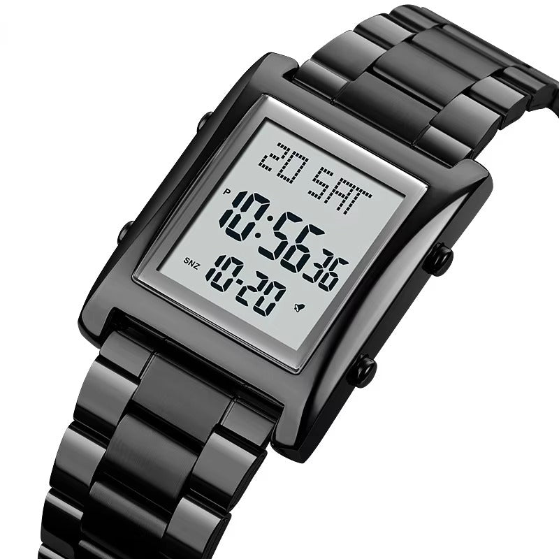 Einfache digitale Edelstahl Armbanduhr "Elettronica impermeabile no.5253“ - PITANI