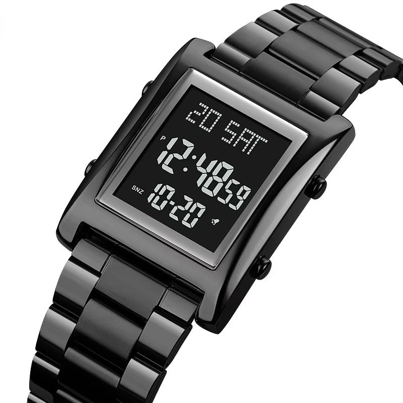 Einfache digitale Edelstahl Armbanduhr "Elettronica impermeabile no.5253“ - PITANI