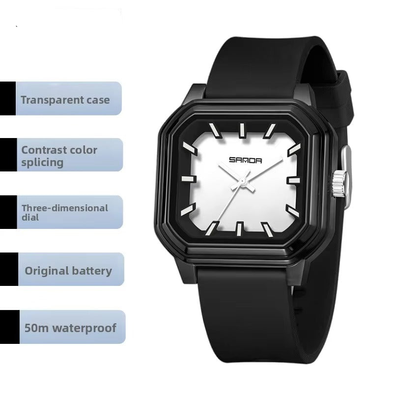 Quadratische Silikon Armbanduhr "Cinturino in silicone no.3239“ - PITANI