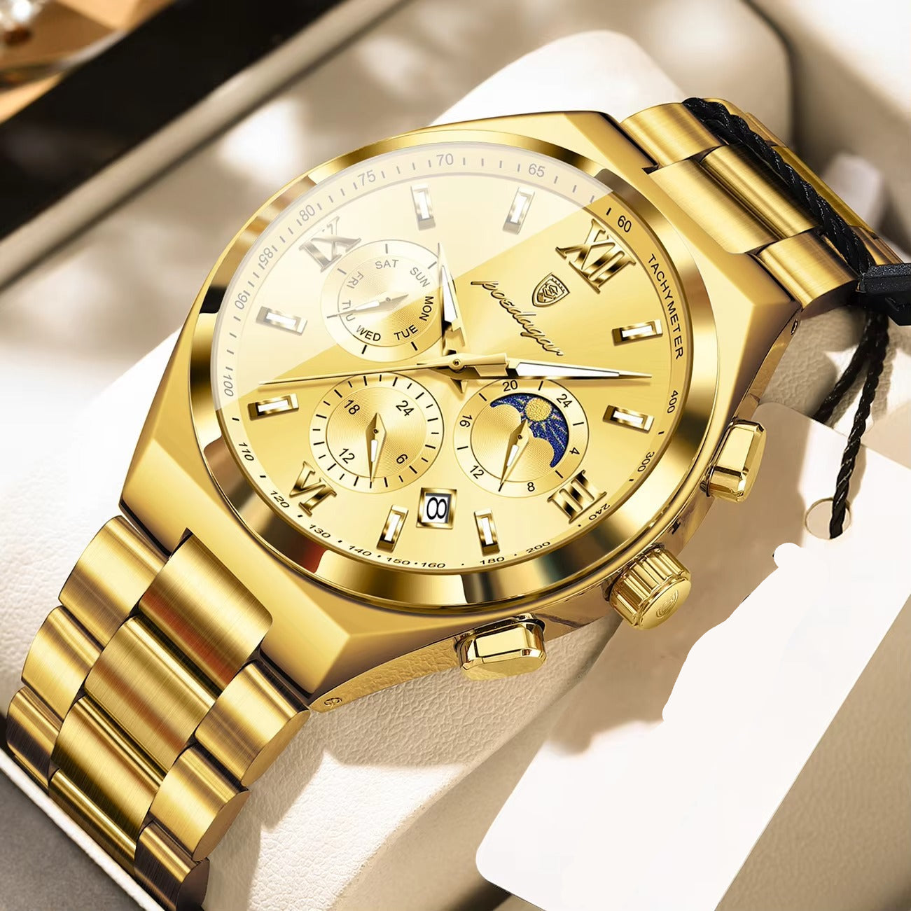 Edelstahl Business Armbanduhr "Data della settimana impermeabile no.5200" - PITANI