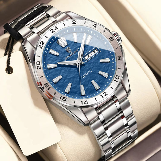 Schlichte Business Edelstahl Armbanduhr "Business grande di lusso no.5207" - PITANI