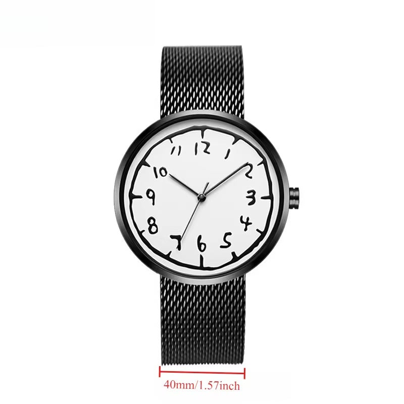 Trendige Armbanduhr mit außergewöhnlicher Schriftart "Modelli di coppia no.5281“ - PITANI