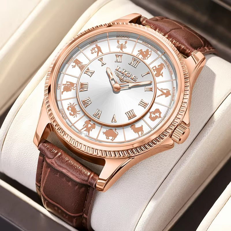 Sternzeichen Leder Armbanduhr "Lusso creativo no.5234“ - PITANI